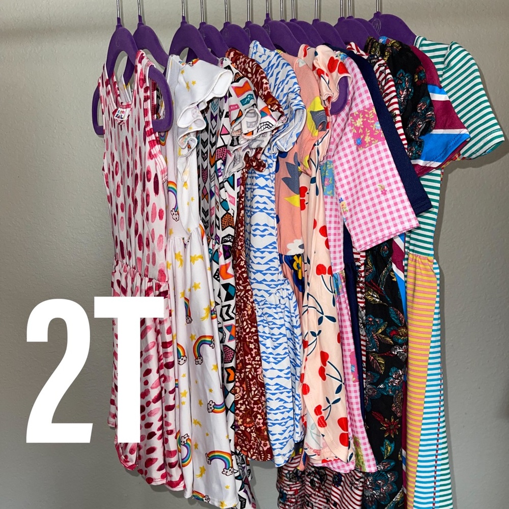 2T DOT DOT SMILE TWIRLY DRESSES